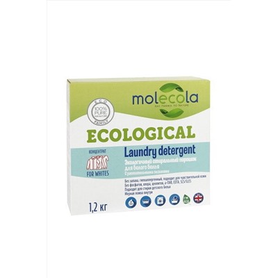 Стиральный порошок для белого белья с растительными энзимами 1,2кг ЭКОПРОДУКТЫ, 1190886