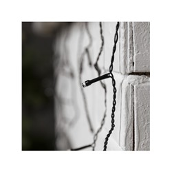 Гирлянда «Бахрома» 3×0.5 м, IP20, тёмная нить, 80 LED, свечение жёлтое, 8 режимов, 220 В