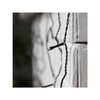 Гирлянда «Бахрома» 3×0.5 м, IP20, тёмная нить, 80 LED, свечение жёлтое, 8 режимов, 220 В