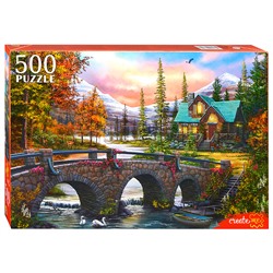 Пазлы 500 "Волшебный домик в горах"