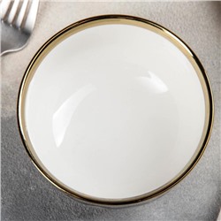 Миска керамическая Black style, 370 мл, d=11 см, белая