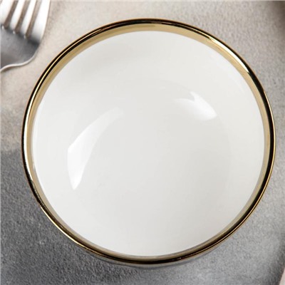 Миска керамическая Black style, 370 мл, d=11 см, цвет белый