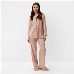 Пижама женская (рубашка, брюки) KAFTAN «Леопард», золотая, размер 40-42