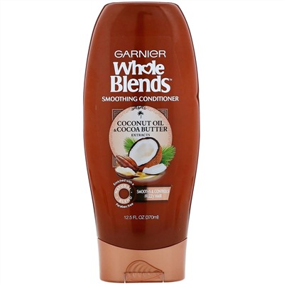 Garnier, Разглаживающий кондиционер Whole Blends, «Масла кокоса и какао», 370 мл