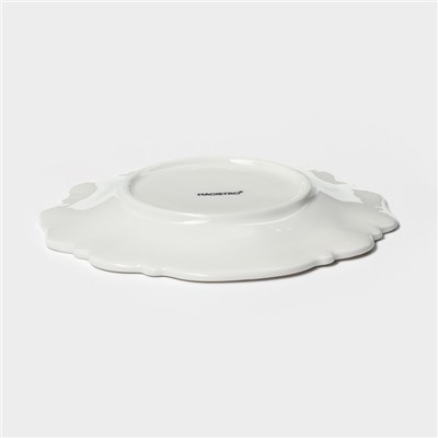 Блюдце фарфоровое Magistro «Сюита», d=15.6 см, цвет белый