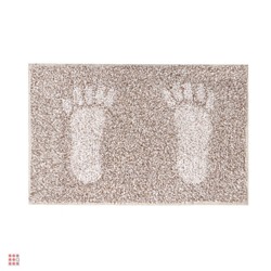 Коврик для ванной FOOTPRINT 40x60 см, хлопок, бежевый (Индия)