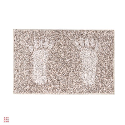 Коврик для ванной FOOTPRINT 40x60 см, хлопок, бежевый (Индия)