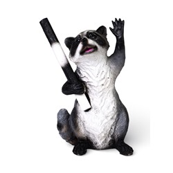 Садовая фигура из полистоуна «Енот-гаишник», 18×16×30 см