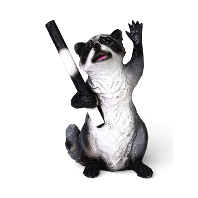 Садовая фигура из полистоуна «Енот-гаишник», 18×16×30 см