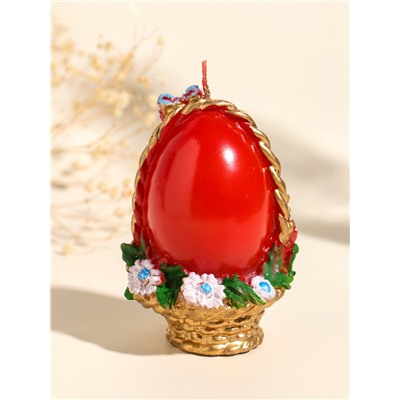 Свеча декоративная «Пасхальное яйцо в корзинке», 7×10.5 см, 130 г