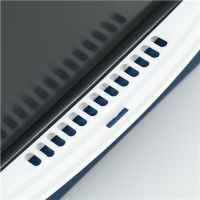 Туалет закрытый, 51×34×37 с, с совком, прозрачный, пластик, синий