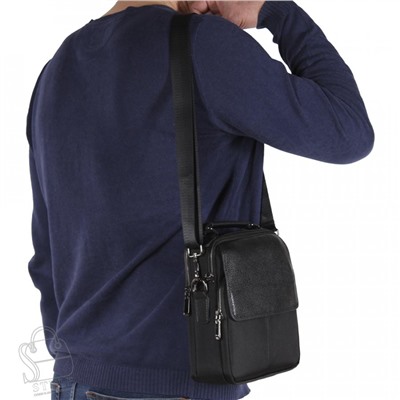 Сумка мужская кожаная 8208-3ST black S-Style