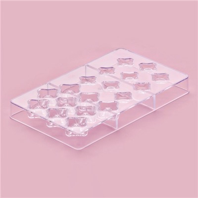 Форма для конфет и шоколада «Блеск», 18 ячеек, 20×12×2.5 см, прозрачная