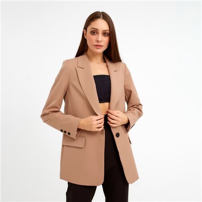 Пиджак женский однобортный MIST, размер 46, бежевый