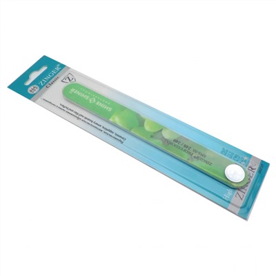 Zinger Пилка для ногтей абразивная прямая (с запахом винограда) / Classic SNS-03, 240/240 грит, зеленый 1220