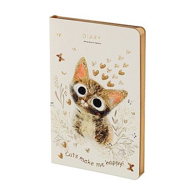 Ежедневник недатированный А5 256 стр. 3-743/19 FLEX "Love me.Милый котик" Bruno Visconti