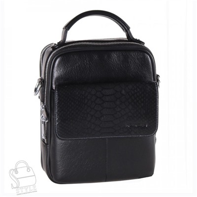 Сумка мужская кожаная 3082H black Heanbag
