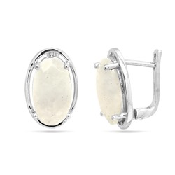 Серьги из серебра лунный камень, Симона