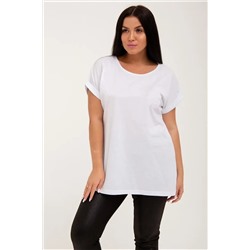 Футболка без рисунка с отворотами на рукавах, хлопок 100%, Арт. 561 НАТАЛИ, 1070918
