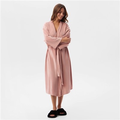 Халат домашний женский KAFTAN Plushy, размер 44-46, розовый