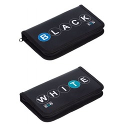 Пенал 2-х ств. 190х115 мм "Черно-белый" с табл.умножения (088895) 43041 Хатбер