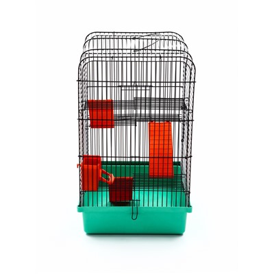 Клетка для грызунов «Мини», 29×25×40 см, трехъярусная, цвет микс