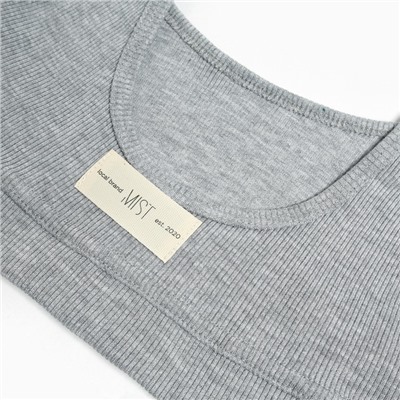 Топ укороченный женский Mist Old School, размер 44, серый