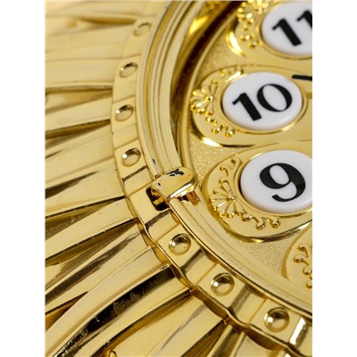 УЦЕНКА Часы настенные интерьерные «Карора», дискретный ход, 35×35 см, золотистые