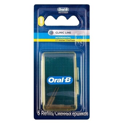 Ершики Oral-B Interdental цилиндрические для удаления зубного налета, 6 шт