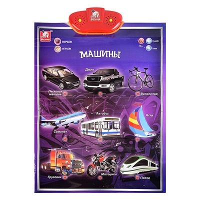 Эл. звуковой плакат, в ассортименте,  коробке