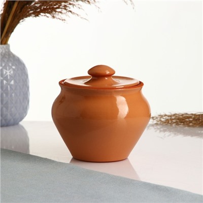 Горшочек для запекания Вятская керамика, 600 мл, бежевый