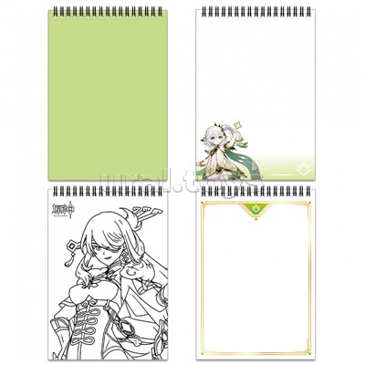 Геншин. Творческий блокнот cо стикерами A5. Избранный Странник.