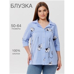 Блузка женская БЖ-73 (Маки)