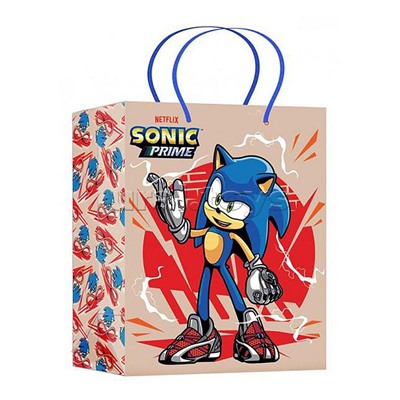 Пакет подарочный крафт Sonic Соник, l 26*32*10 см.