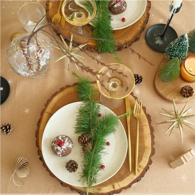 Скатерть новогодняя «Этель» Fir branches 144×180 см с ГМВО, 100% хлопок, 190 г/м²