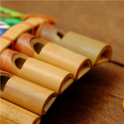 Сувенирный музыкальный инструмент «Флейта Пана», 2×15×9 см, МИКС