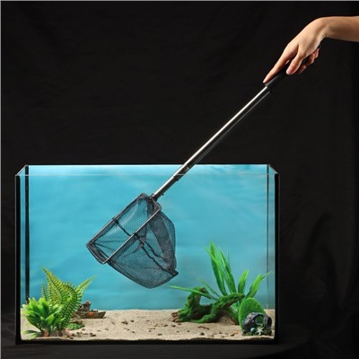 Сачок аквариумный, 20×20 см, телескопический, длина до 100 см