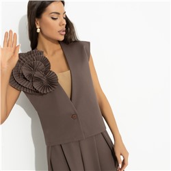 Жилет свободного кроя, Жду продолжения (brown)