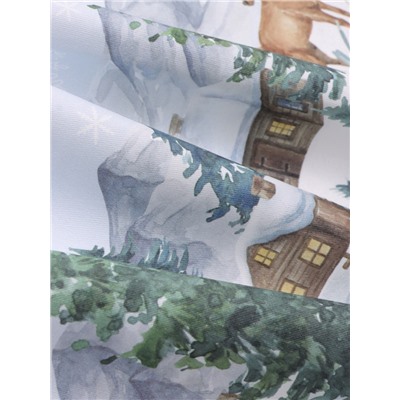 Дорожка новогодняя на стол «Этель» Forest animals 30×70 ± 5 см, 100% хл, саржа 190 г/м²