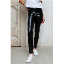 Леггинсы из экокожи 339BLK (Черный)