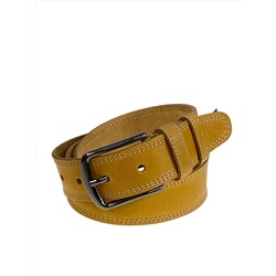 Ремень мужской из натуральной кожи, цвет горчичный