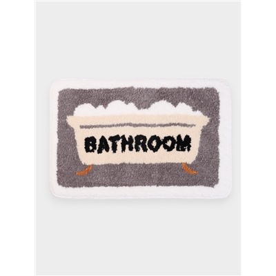 Коврик Доляна Bathroom, 40×60 см, микрофибра, серый