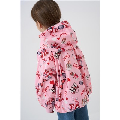 Куртка текстильная с полиуретановым покрытием для девочек (ветровка) PLAYTODAY, 1243047