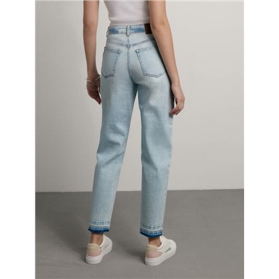 Mom Fit CONTE CON-583 Джинсы mom оксидной варки с необработанным краем