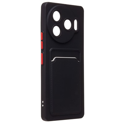 Чехол-накладка - SC337 с картхолдером для "Tecno Camon 30 Pro 5G" (black) (231140)