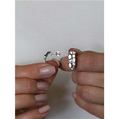 Серьги-пусеты из серебра родированные С-7567р