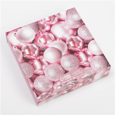 Коробка под 9 конфет новогодняя с ячейками «Уютных моментов» 14.5×14.5×3.5 см