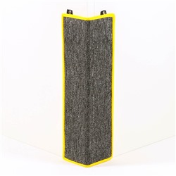 Когтеточка угловая средняя, ковролиновая с пропиткой, 57×13 см, микс цветов