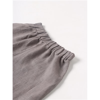 Шорты женские на резинке льняные MINAKU: Safari, серые, размер 42