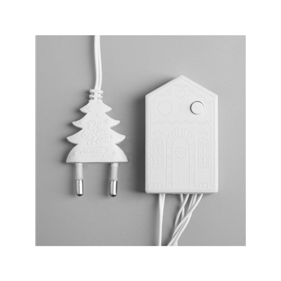 УЦЕНКА Гирлянда «Нить» 20 м, IP20, белая нить, 200 LED, свечение жёлтое, 8 режимов, 220 В